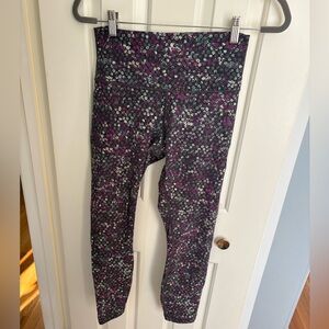 Lululemon Floral Pink and Green Leggings Size 8